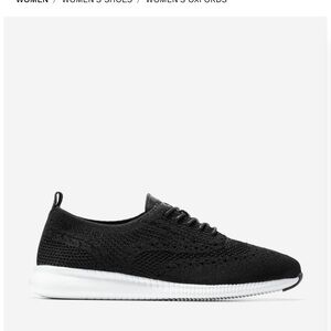 👟 Cole Haan 👟 Women's Zéro Grand Black Knit Oxford Shoes